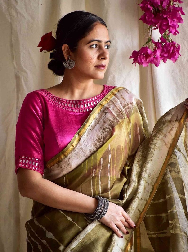 Megha Dabu Chanderi silk saree image 1