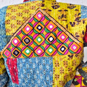 hand embroidered patchwork Reversible jacket.