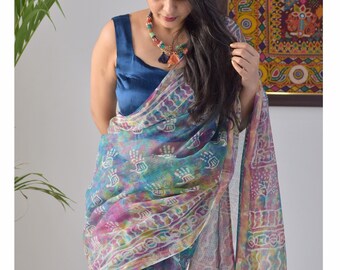 Rangeela - Holi inspired Kota Doria saree