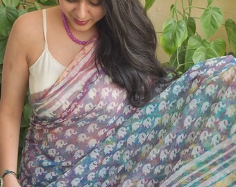 Rangeen - Holi inspired kota Doria saree