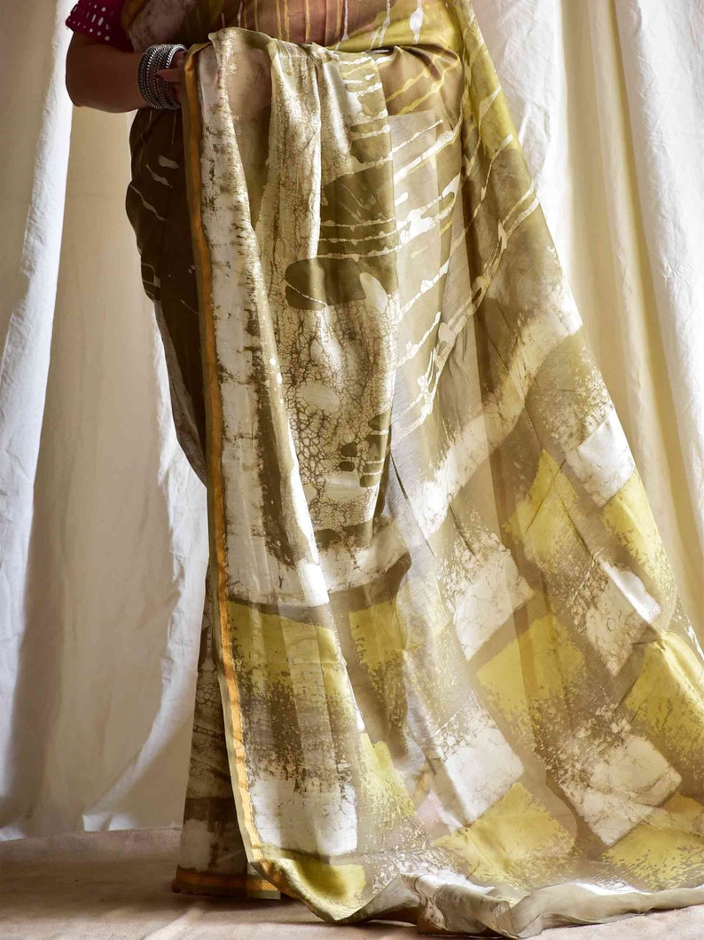 Megha Dabu Chanderi silk saree image 4