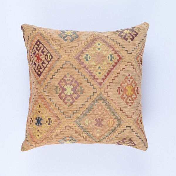 Pillow Cover Kilim pillow case turkish moroccan persian bohemian 14x14 16x16 18x18 20x20 22x22 Same Fabric on Both Sides All Sizes Available