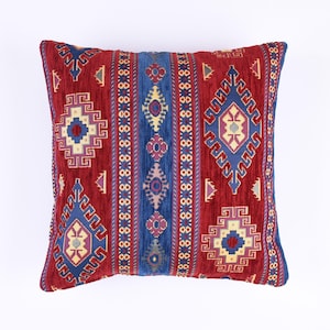 Pillow Cover turkish moroccan persian bohemian southwestern aztec kilim rug wool pillow cover16x16 18x18 20x20 22x22 24x24