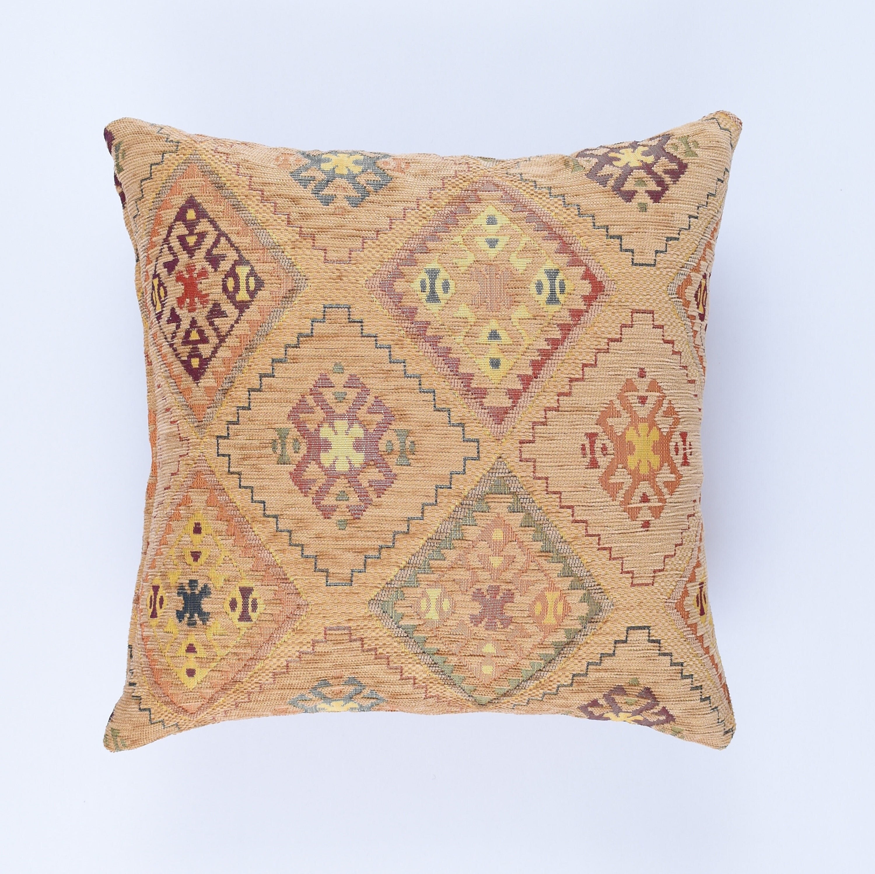 Funda de almohada Funda de almohada Kilim turco marroquí persa boho 14x14 16x16 18x18 20x20 22x22 Misma tela en ambos lados Todos los tamaños disponibles