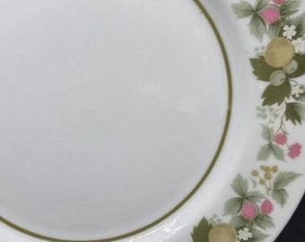 3 plato de ensaladaMikasa Eclipse Sumay patrón, verde, marrón, vajilla rosa, mediados de siglo, platos de fiesta, granja, mediados de siglo