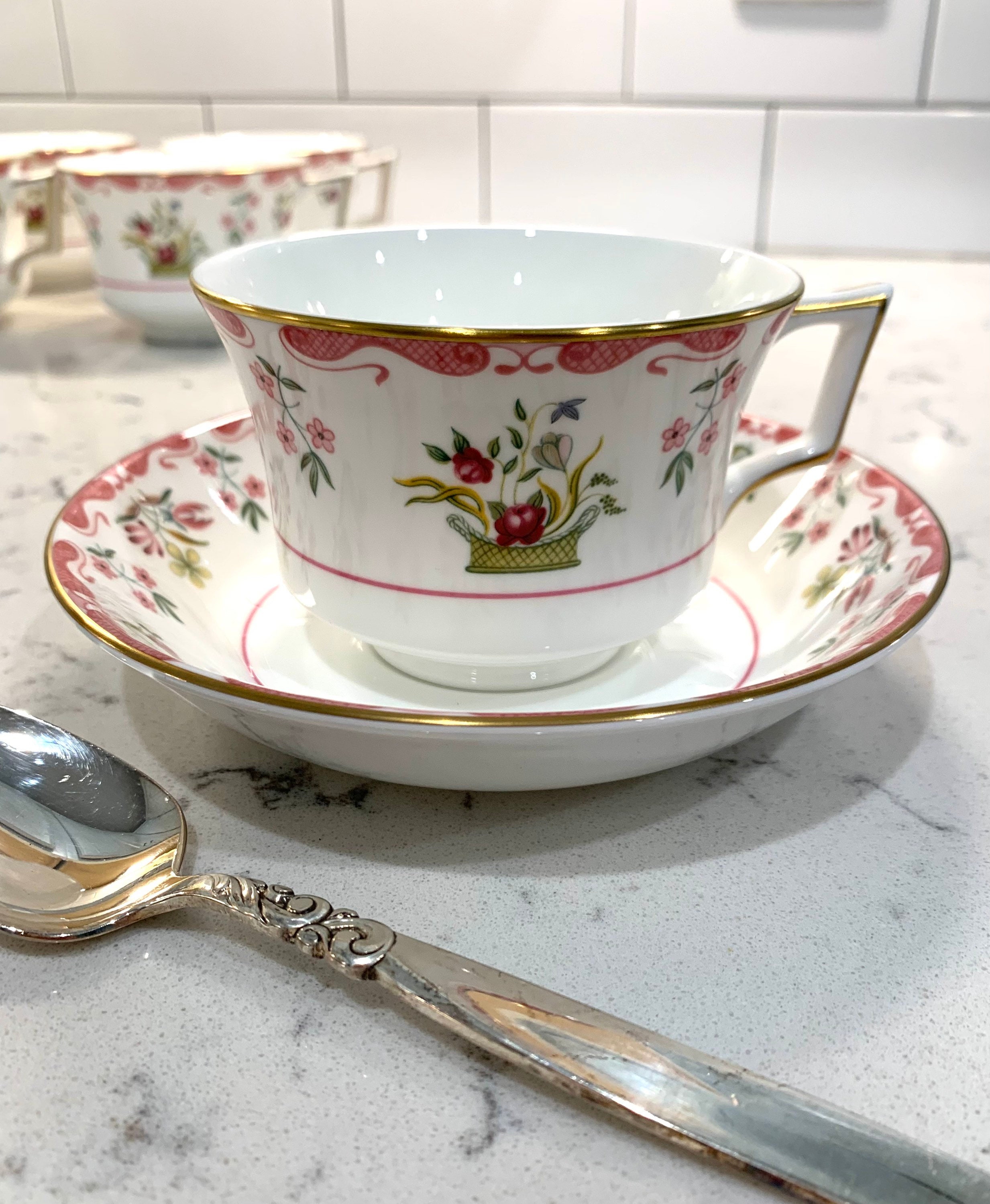 6 Wedgewood Bianca Teacups and Saucers Bone China Made in Etsy