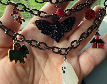 Halloween Car Charm! Moth, pumpkin, ghost, skull, bat, decoration hanger