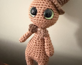 Little Crochet Gentleman with top hat and bow tie