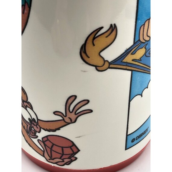 Disney's Aladdin Vintage Lunch Box Thermos 1986 Red T… Gem
