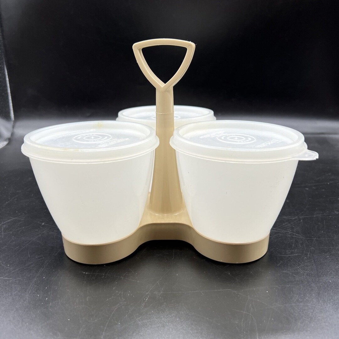 Vintage Tupperware Condiment Caddy Set 7 Pieces 7574 Etsy