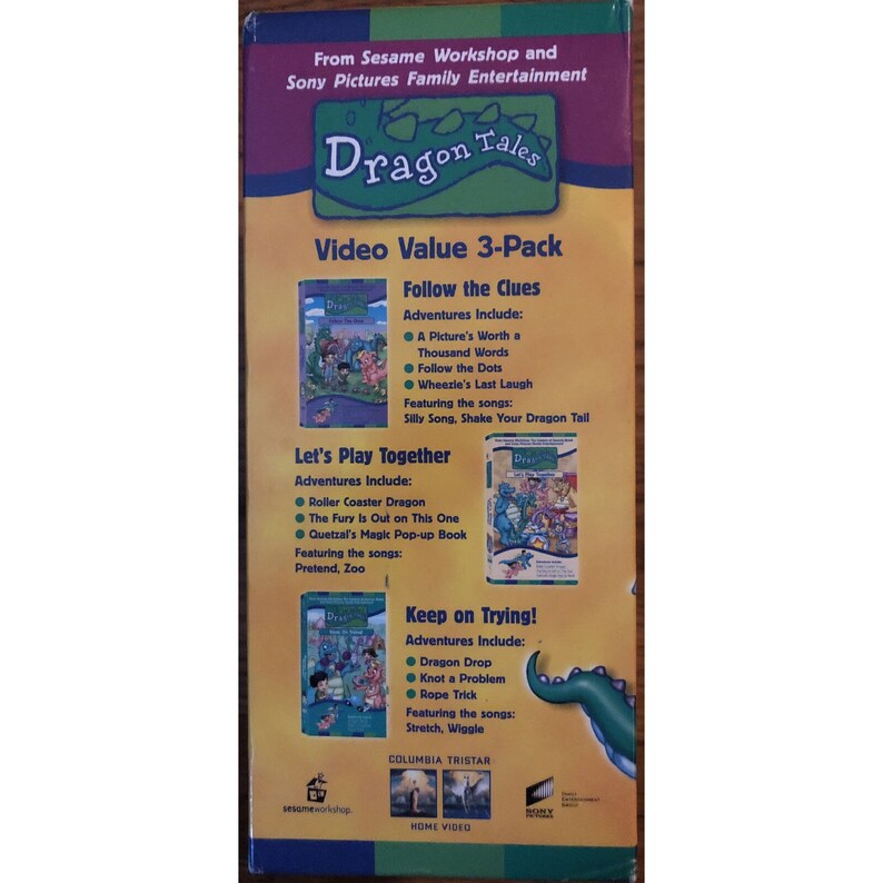 Vintage Dragon Tales Video VHS Tapes Value Box Set of 3 Etsy Canada