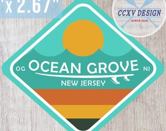 OCEAN GROVE Sticker | Jersey Shore Beach