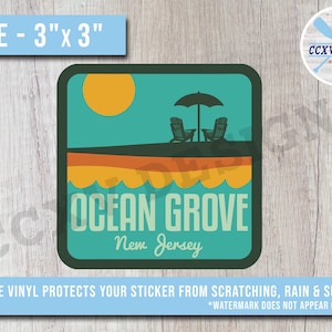 OCEAN GROVE Sticker | Jersey Shore Authentic