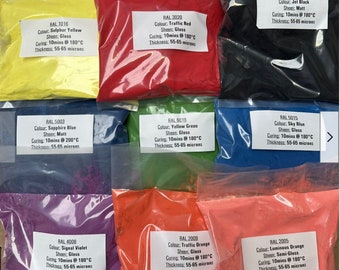 500g Powder Coating Colours for Crafters - Polyester