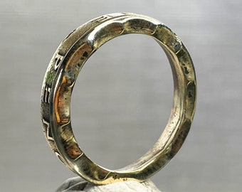 Anello da dito Thrupenny Bit. Moneta da tre penny