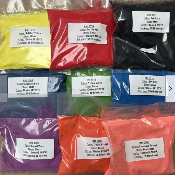 Couleurs de revêtement en poudre pour artisans, 25 g - Polyester