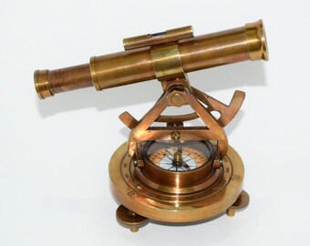 Theodolite Etsy - antique vintage brass theodolite alidade telescope compass instrument gift item