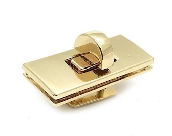 Gold Purse lock Twist Lock bag lock handbag lock Turn lock bag hardware