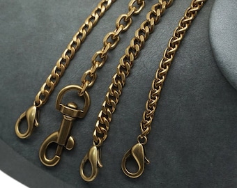 Antique gold Bag Chain Purse chain strap bag strap Handbag chain Replacement Chain Crossbody Bag Chain