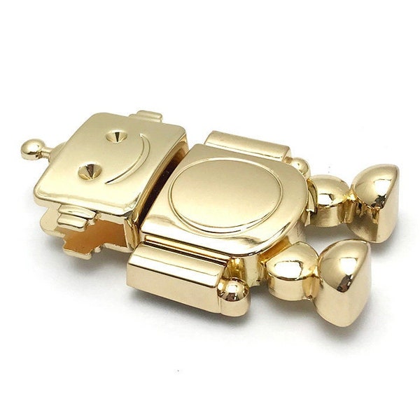 Robot bag lock Metal purse lock Gold Snap Lock handbag lock Turn lock bag hardware