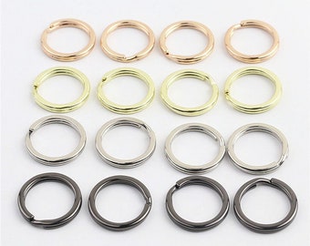 10pcs 16mm Keyring Split ring Flat Split Key Ring Split Keyring keychain ring hardware