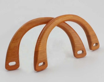 4color Bag handles A pair of Wooden Handles for Bag 15X8cm wood bag handles handbag handle crochet bag supplies