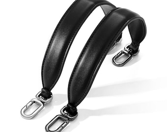 Black Leather bag handle High quality Leather Replacement strap Leather purse handle