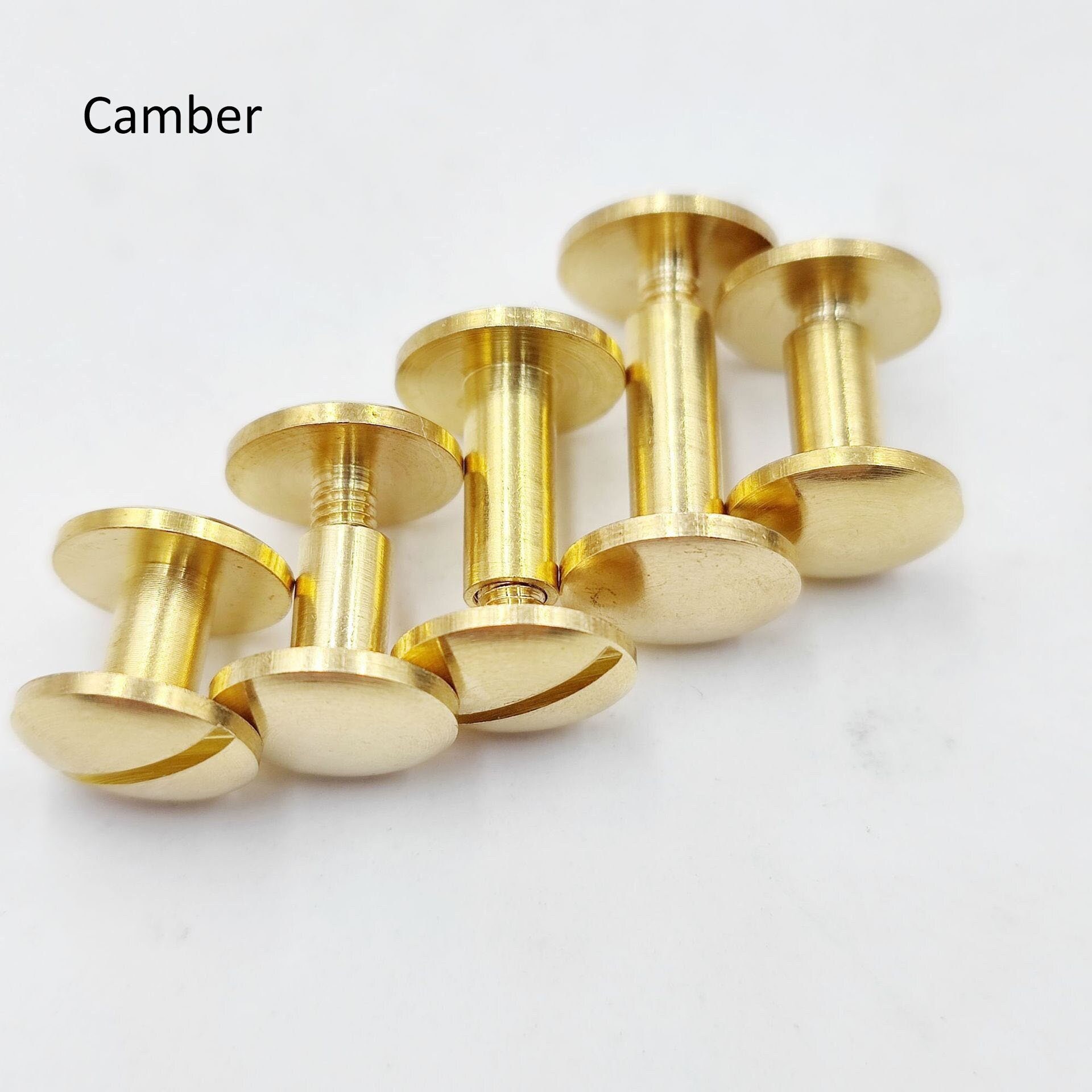 4 PCS solid brass eyelet screws grommets metal grommets for leather bag  craft bag loop handle connector rings