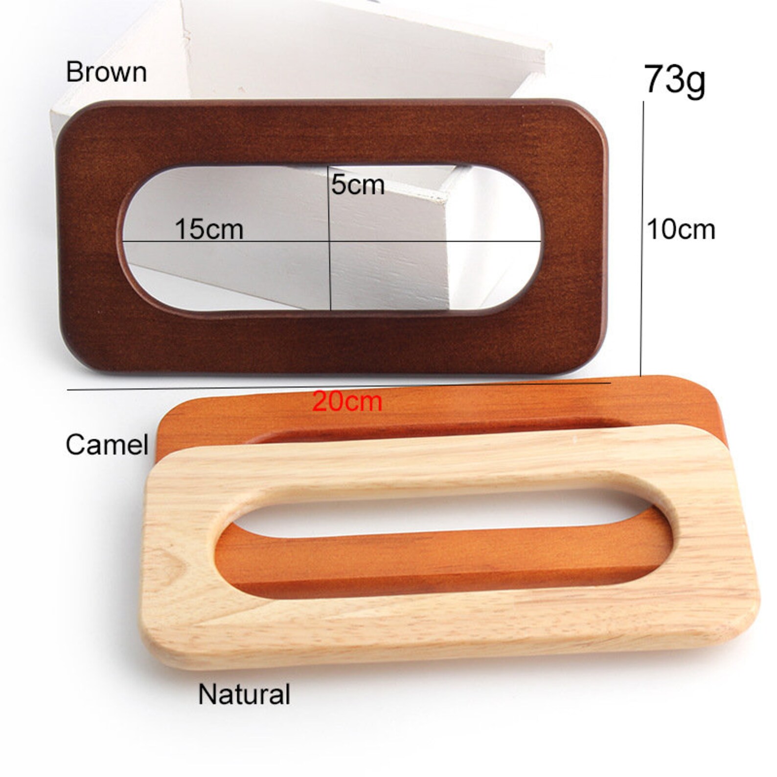 A Pair of Wooden Handles for Bag Crochket Bag Handles Wood Bag Etsy