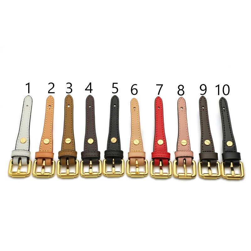 Purse Strap Extender, Genuine Leather Bag Strap Lengthener, 3/4 Inch Wide,  Brass or Silver Scissor Snap and D Ring. Many Lengths and Colors 