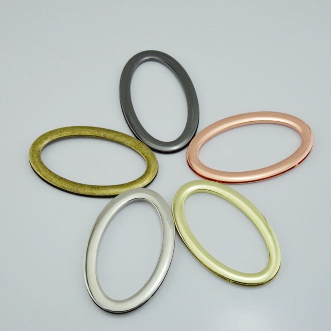 A Pair of Metal Oval Handles for Bag Handle Grommet Purse Etsy