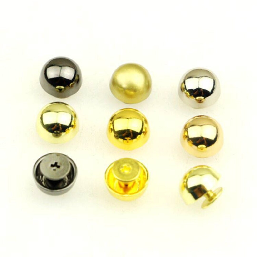 102030pcs Screw Rivet 12mm Dome Rivet Chicago Screw Screw Back Rivet