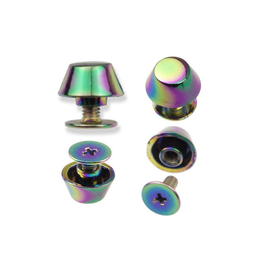 10pcs Screw Rivet 10mm Chicago Screw Screw Back Rivets Leather Bag