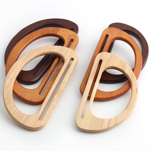 A pair Wooden Bag Handle for Bag Crochket Bag handles wood bag handles handbag handle