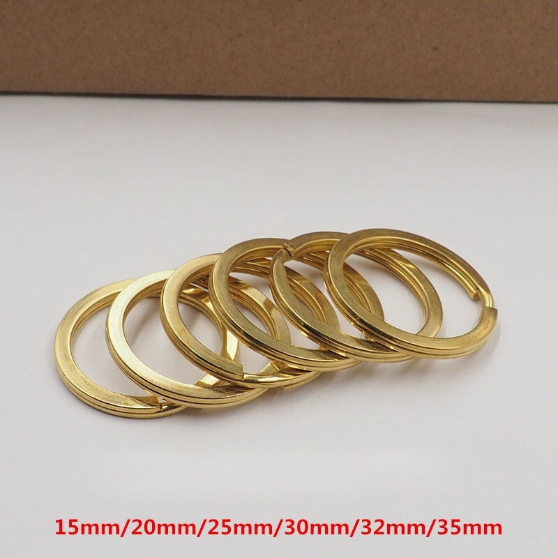 10 pcs/lot Key Ring Key Chain 60mm Long Round Split Keychain with Chain and  Jump Rings Jewelry Making Bulk Supplies 3 Sizes (Kc Gold, 30mm(1.18inch))