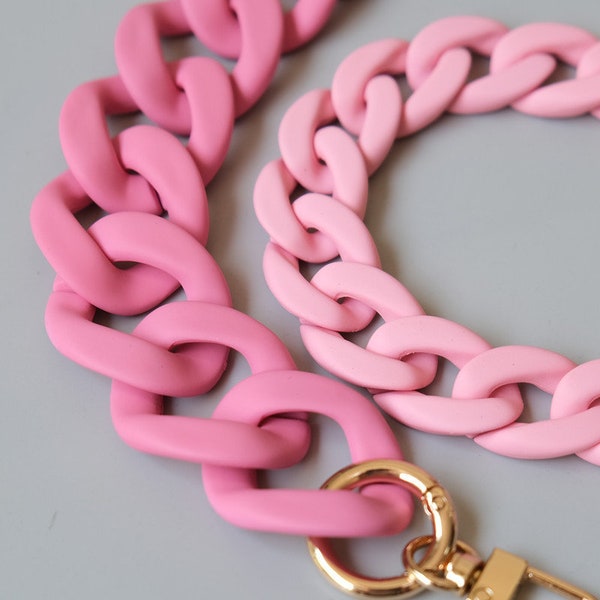 Pink Acrylic bag chain purse chain Replacement chain strap Handbag chain