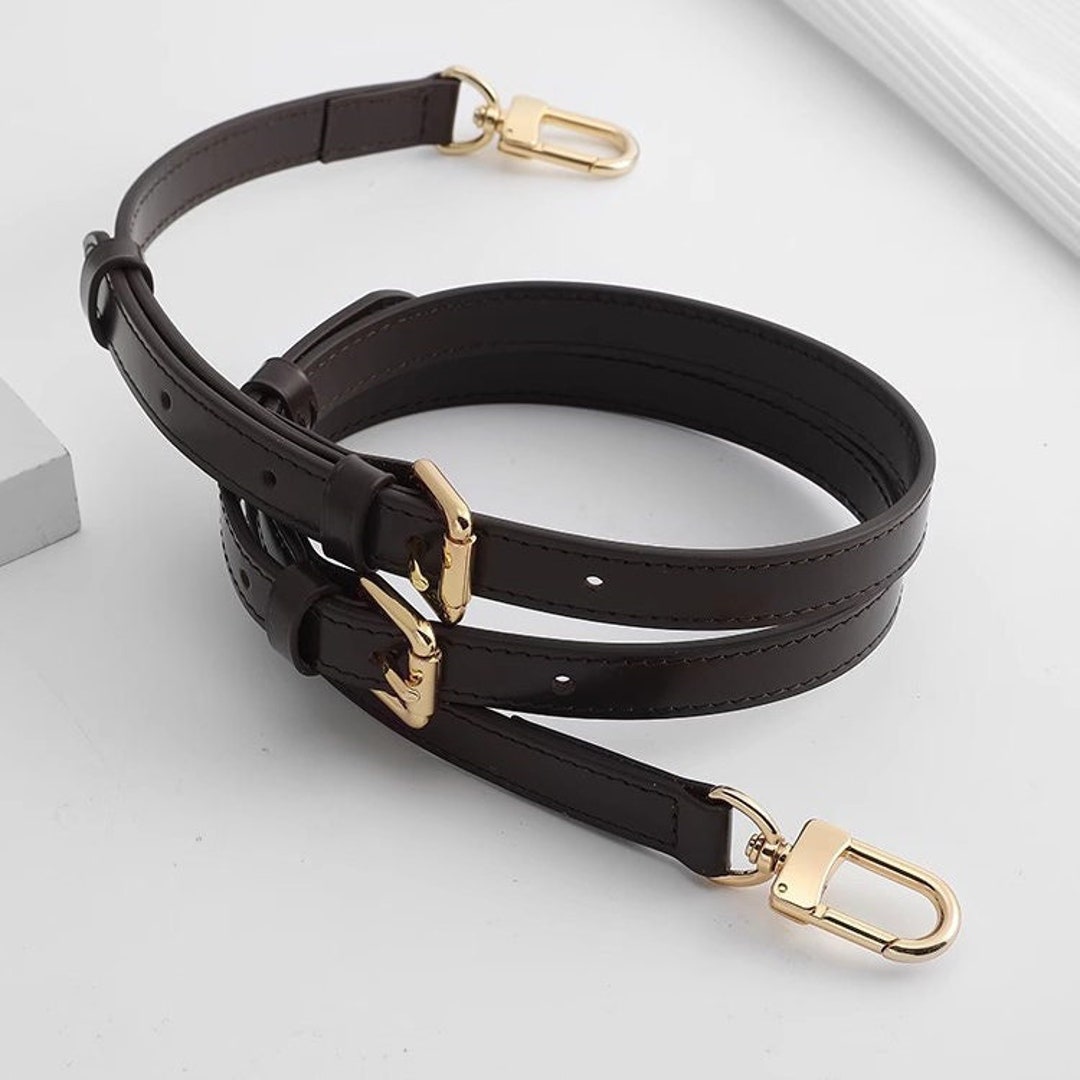 Genuine Leather Bag Strap Coffee Leather Purse Strap Smooth Etsy