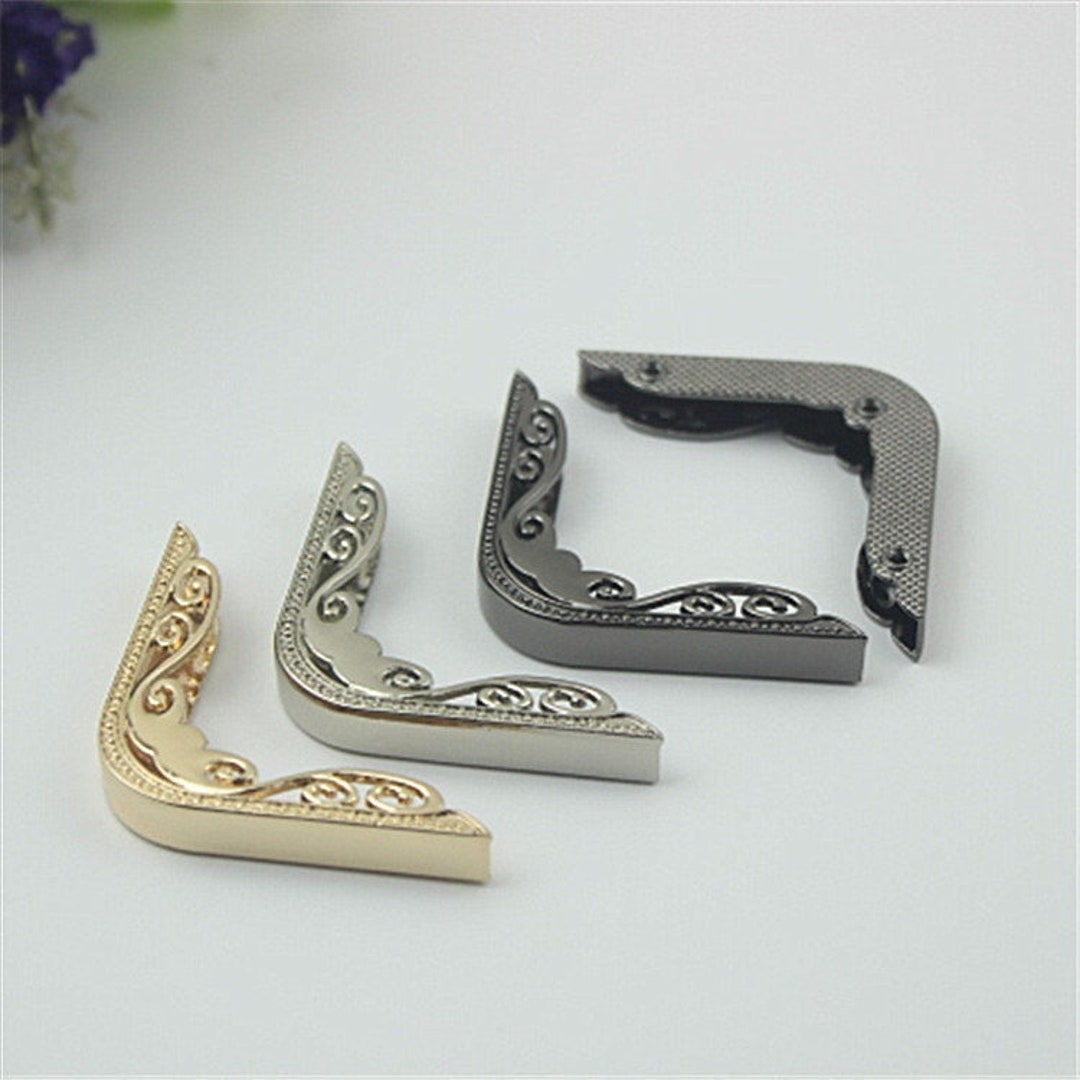 4pcs Purse Corners Protecter Leather Corner Clip Metal Corner Leather