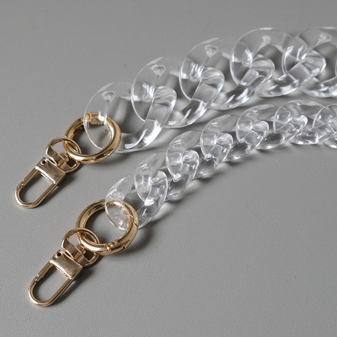Clear Transparent Acrylic Chain Bag Chain Strap Purse Chain Etsy