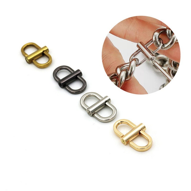 Adjustable Metal Buckle for Shoulder Chain Strap Women Bag Length Shorten  Purse Chain Adjuster Metal Clip Accessories 4pcs (Rose Gold, Gold, Silver