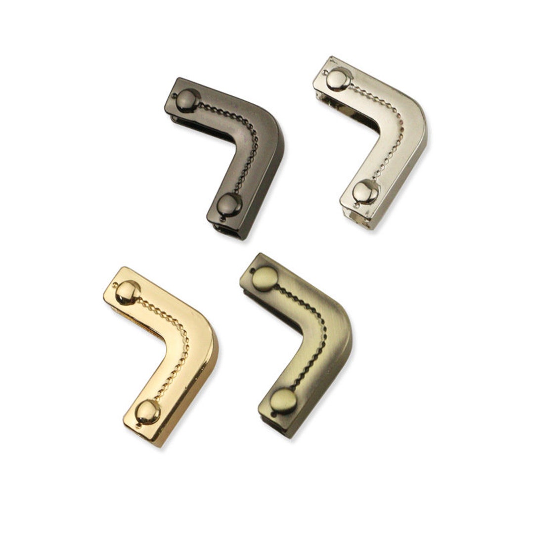 6pcs Purse Corner Protecter Leather Corner Clip Metal Bag Corner