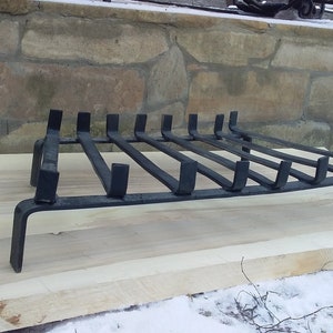 Fireplace grate, firewood holder, fire pit accessories, fireplace tools, hearth, fire pit, trivet, fire, rustic, christmas decor, unique