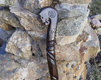 Carved walking cane, Personalize and Custom Walking Stick