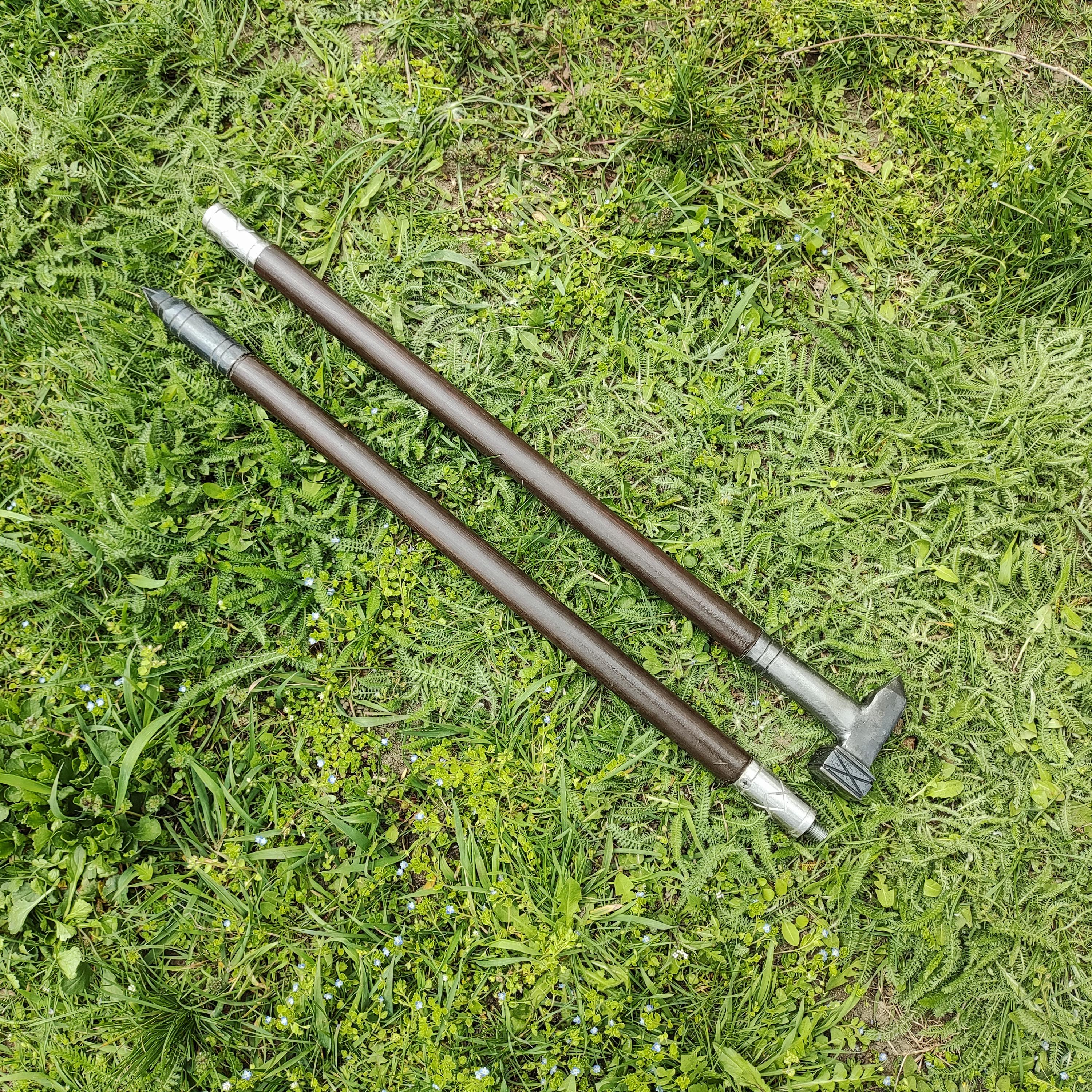 Hiking Trekking Pole, Metal and Wood, Travel-Friendly