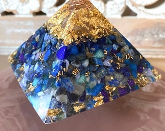 Orgonite pyramid lapis lazuli