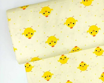 Chicken FABRIC cotton fabric by the yard Easter fabric Bird print Quilt fabric by the yard Bird fabric 100/% cotton fabric yellow fabric