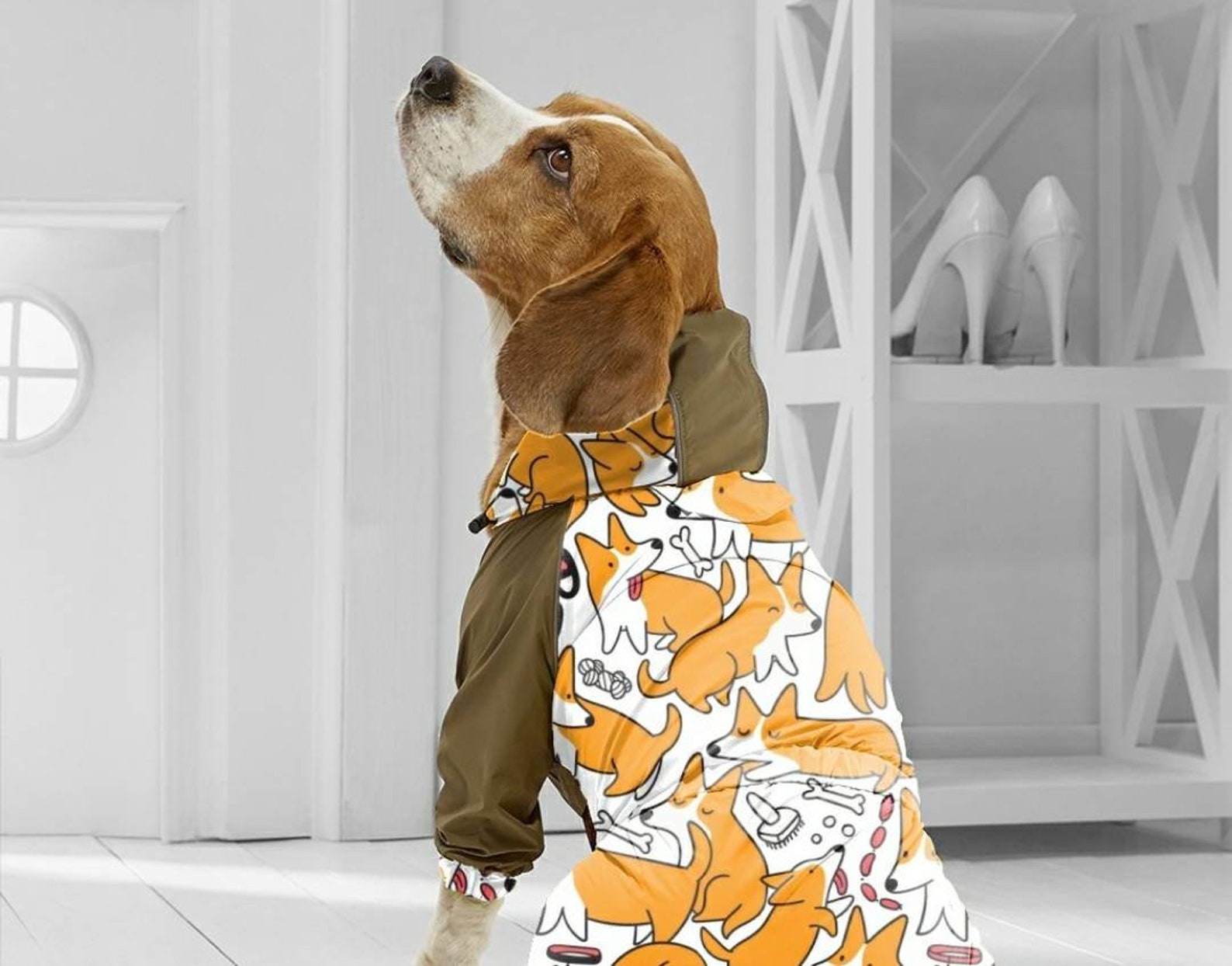 FABRIC Dog fabric Cotton fabric by the yard dog print Etsy