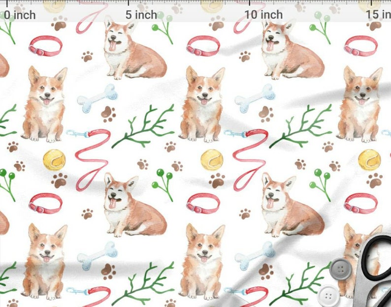 FABRIC Dog fabric Cotton fabric by the yard dog print Etsy