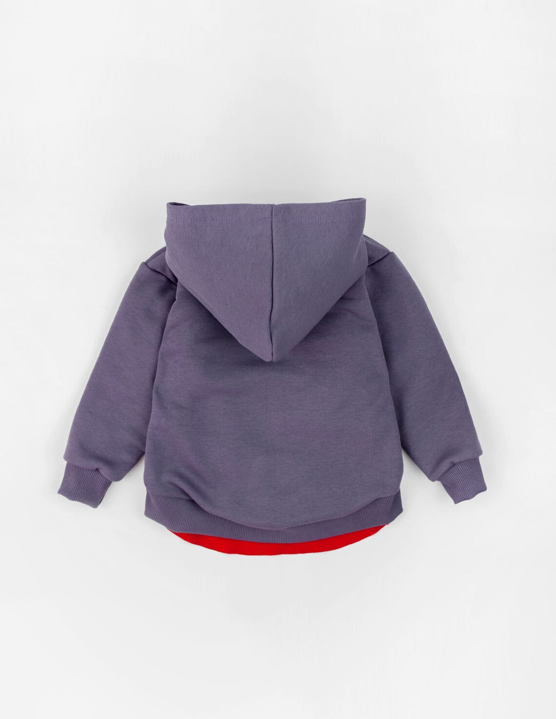 Children's extended sweatshirt of purple color with a hood Etsy
