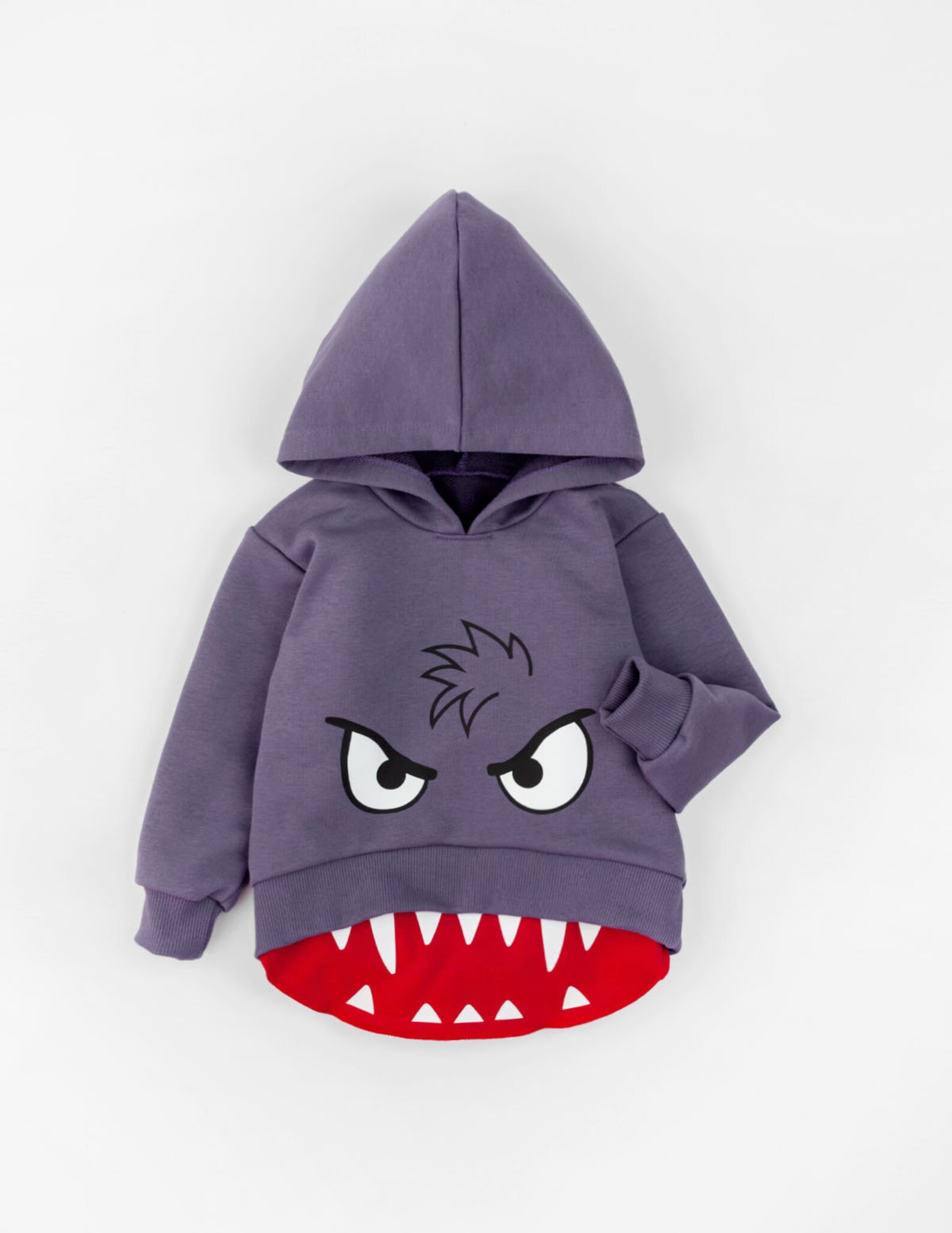 Children's extended sweatshirt of purple color with a hood Etsy